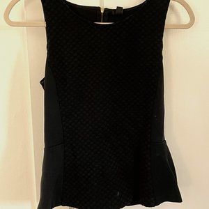 Jcrew Black Peplum Top